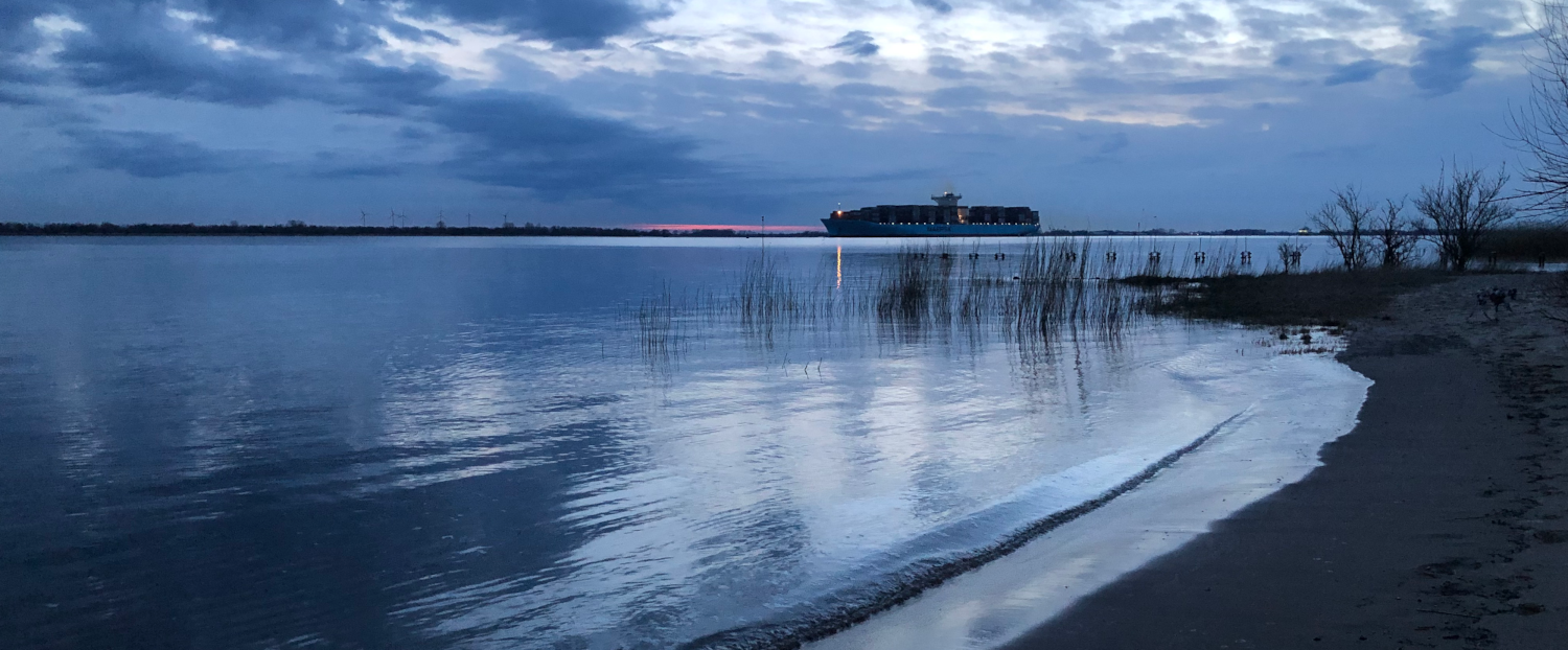 Abendstimmung an der Elbe bei Kollmar